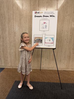 First-grader Juliana Roberts of Cochise County wins AZ529 Art Contest