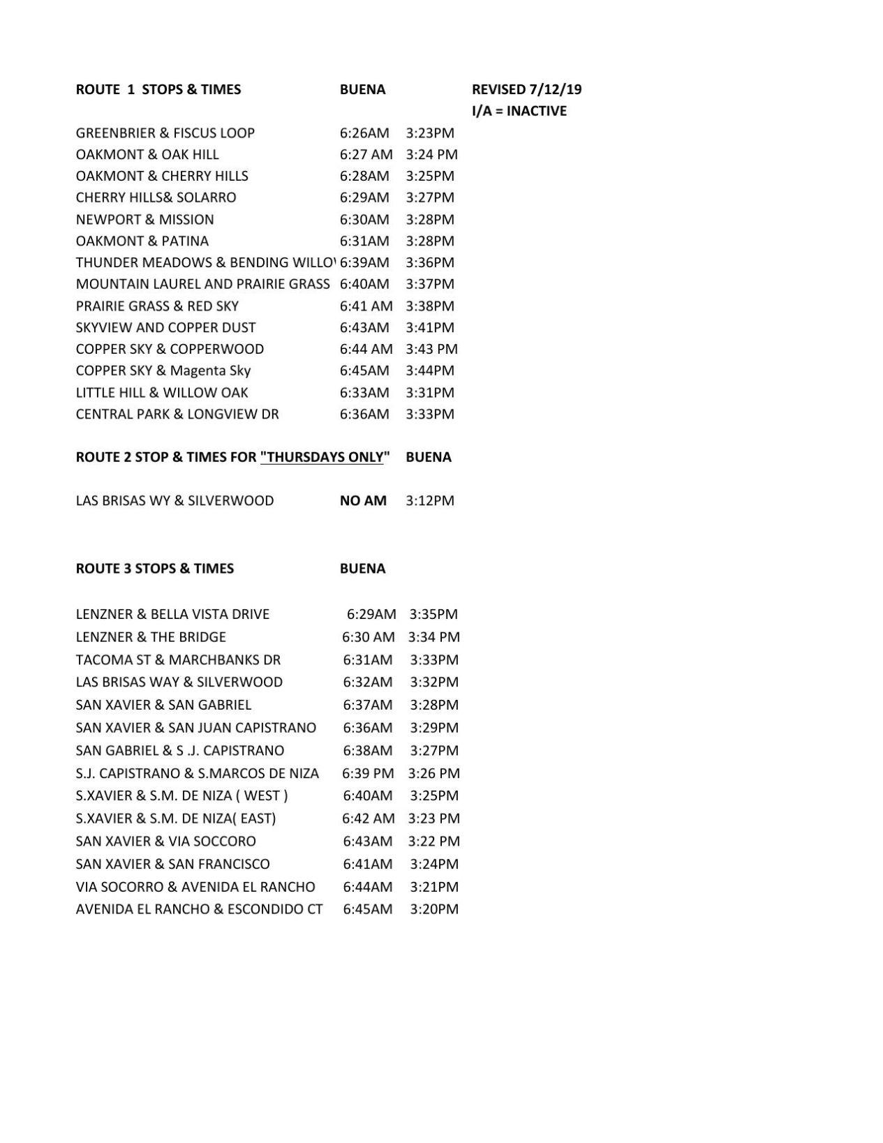 Svusd Bus Schedules Now Available 