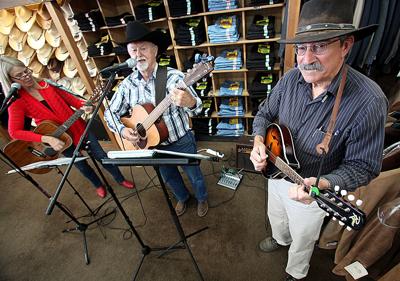 Poet wears a cowboy hat