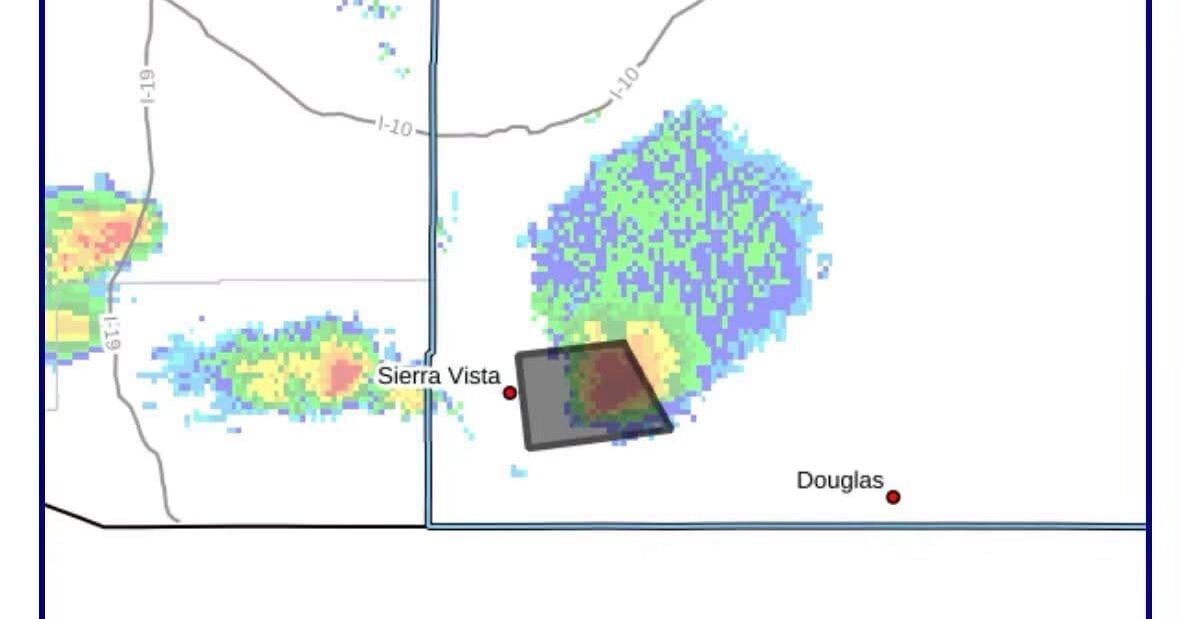 Tornado Warning issued near Sierra Vista