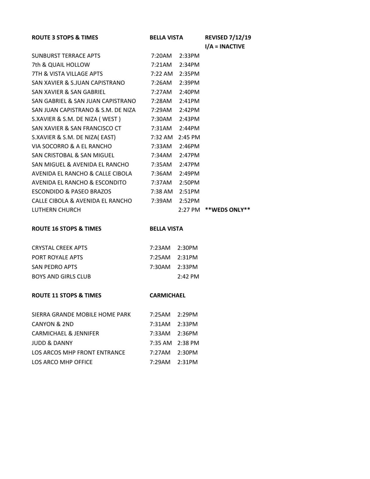 SVUSD bus schedules now available Education