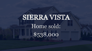 Sale closed in Sierra Vista: $538,000 for a single-family home