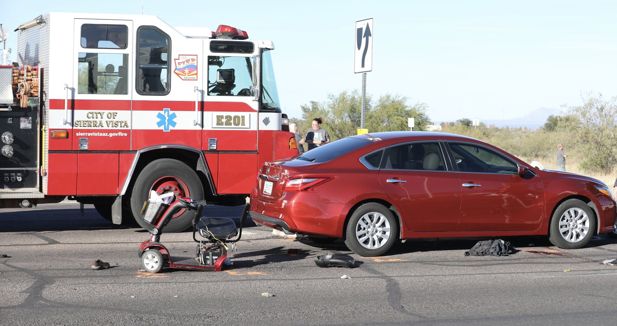 Man on mobility scooter airlifted after being struck by car in Fry Blvd ...
