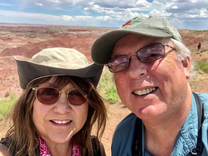 Chris Harbard and Mari Cea at the Petrified National Forest in Arizona.
