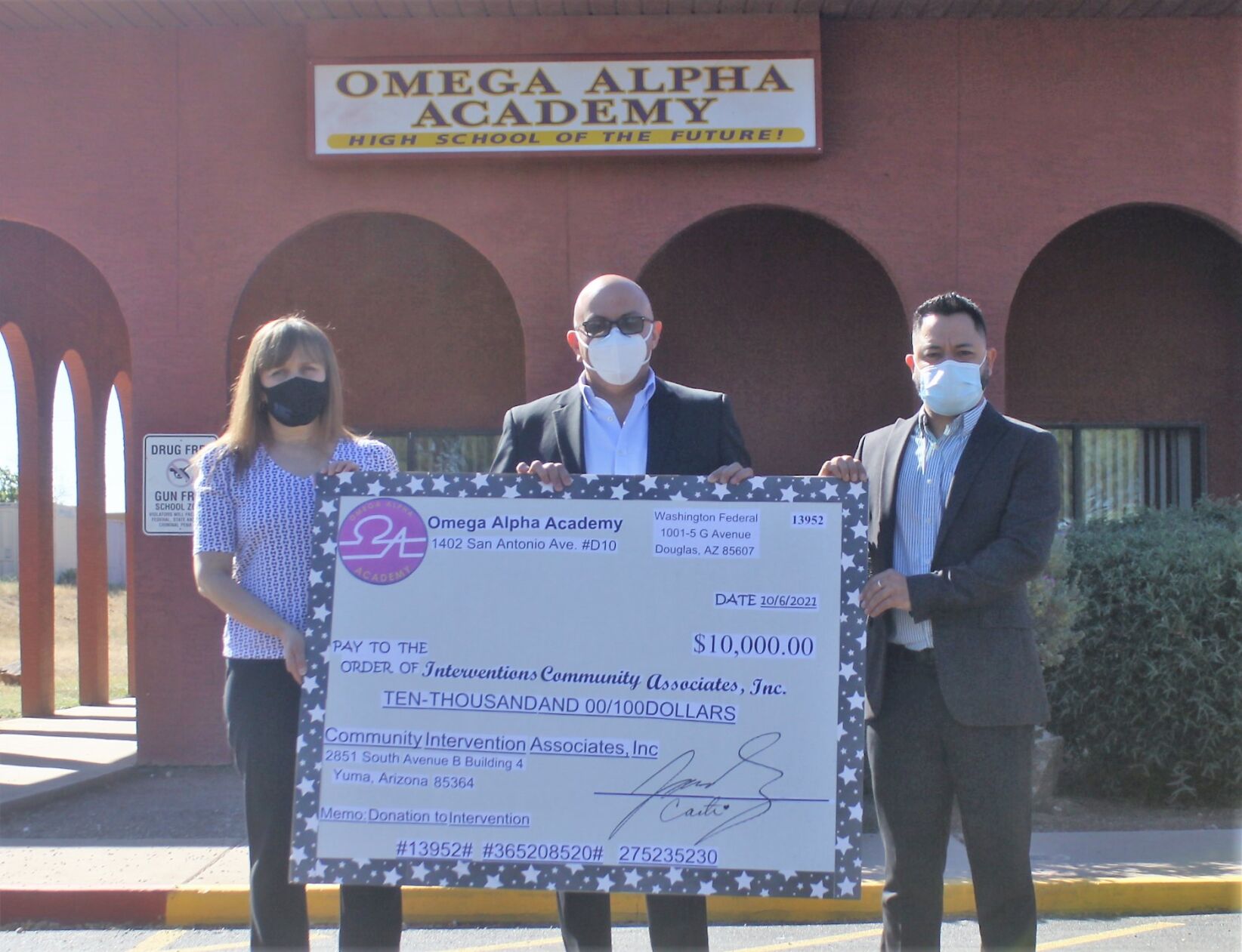 OAA makes hefty donation to Community Intervention Associates