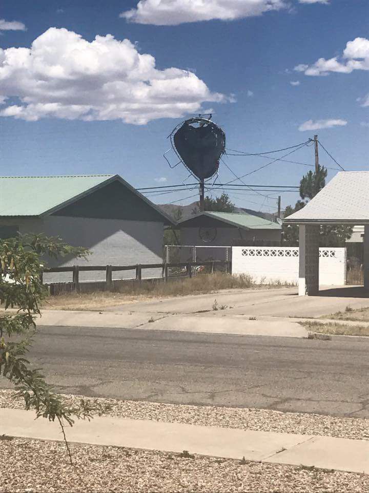 Trampoline ends up in powerline