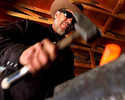wick forged fire jon myheraldreview knife forges maker workshop piece featured steel week last
