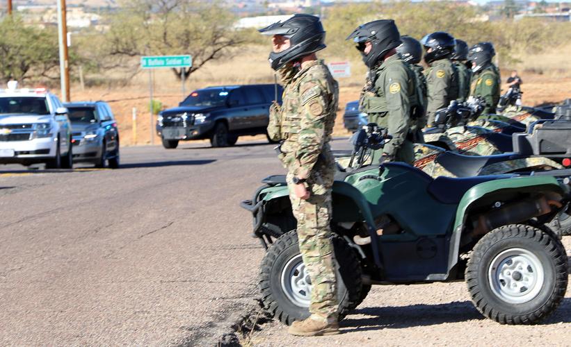 Scores of law enforcement escort, salute fallen Border Patrol agent en ...