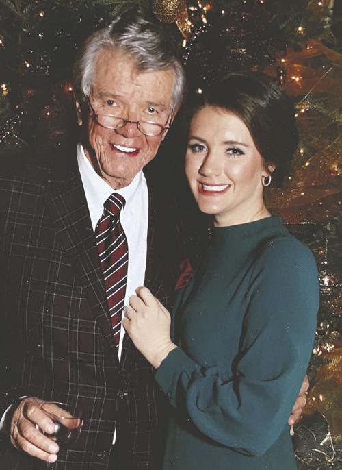 Macon attorney Carl Reynolds, left, broke his neck in an auto accident on Estes Road on May 21. His daughter, Kate Kilbo, right, happened to come upon the wreck and pulled him out.