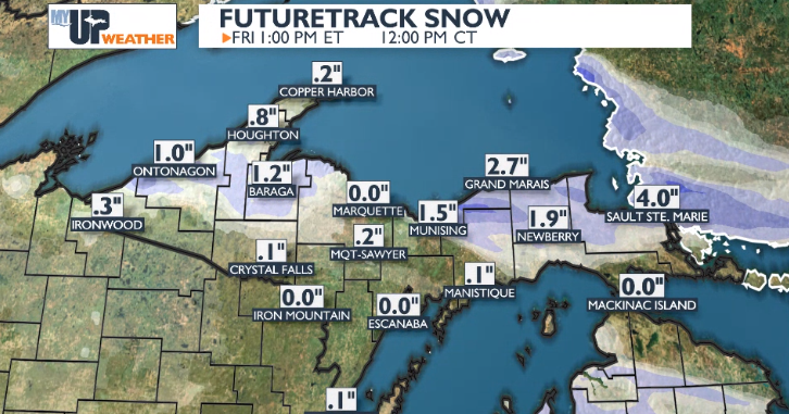 Cold night with locally heavy lake effect snow | Weather | myupnow.com