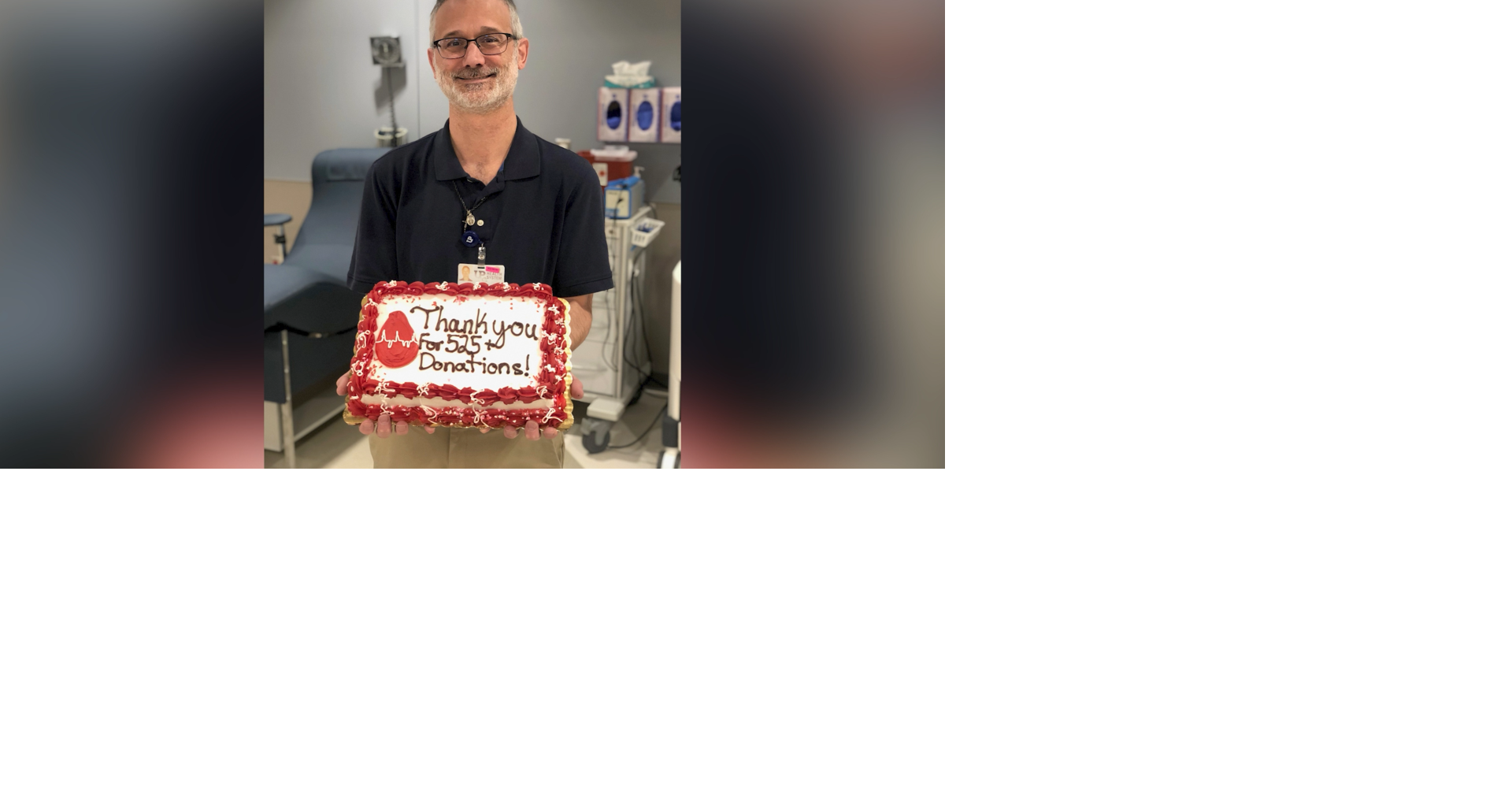 U.P. Regional Blood Center Director donates 525+ times