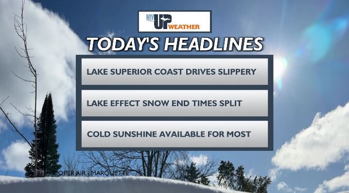 Cold Tuesday sun, lake effect snow ends for one half by lunch | Weather ...