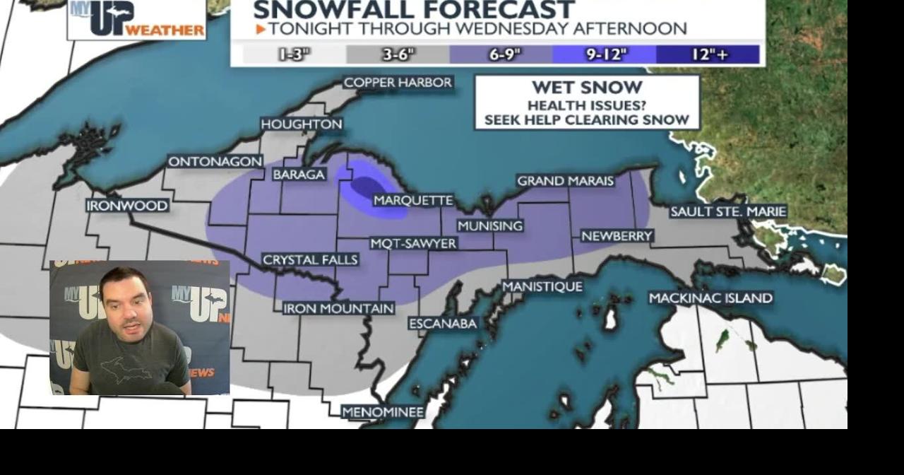 My UP Weather: Snow and gusty winds tonight through Wednesday; sleet ...
