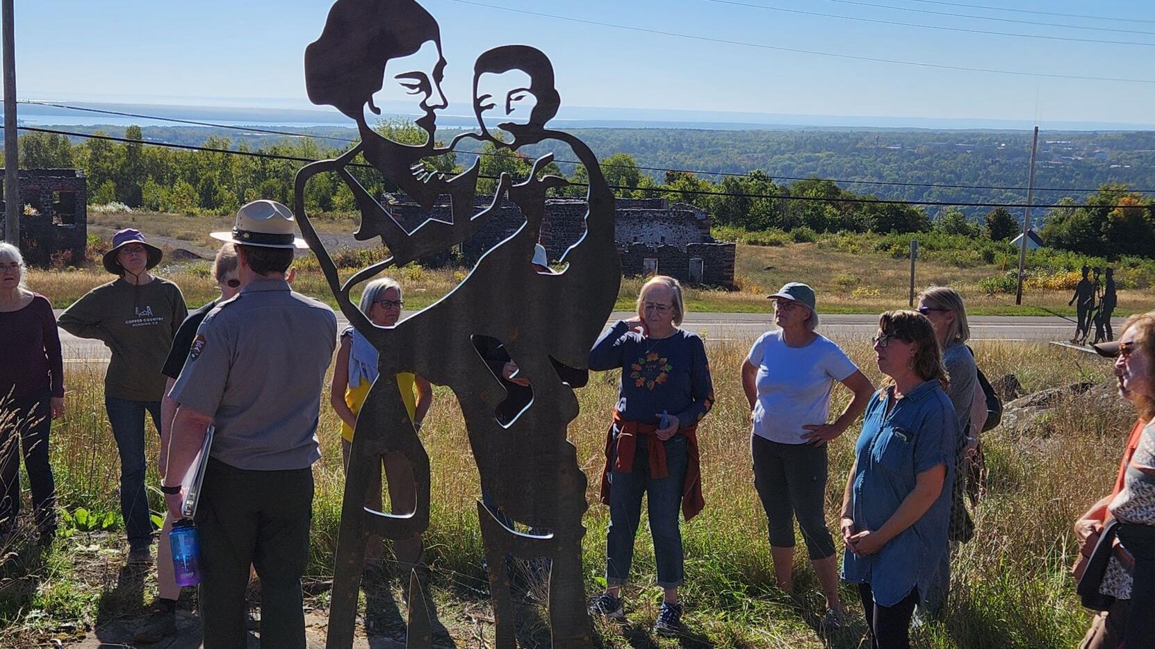 New sculptures send echoes from past back through Quincy Mine Ruins