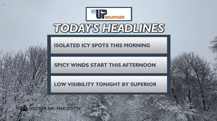 Tricky travel today - icy roads this morning, blowing LE snow tonight ...