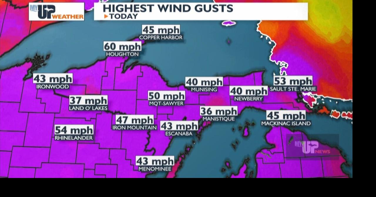 My UP Weather: Some wind continues for the overnight with lake effect ...