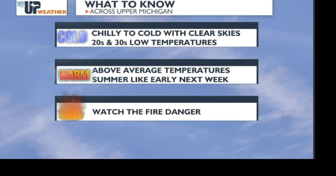 My UP Weather: Clear skies and chilly to cold temperatures tonight (May ...