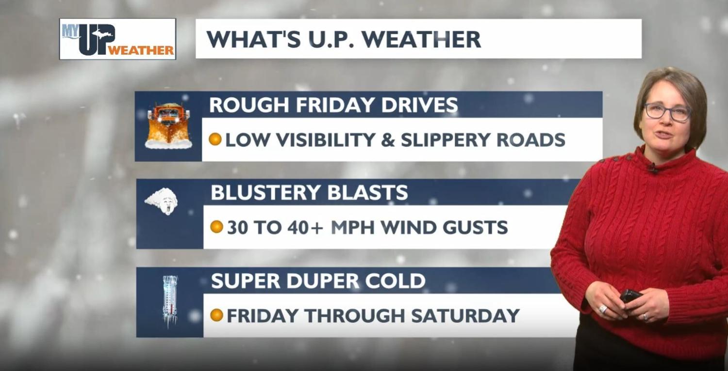 Windy lake effect snow as temps crash today; colder weekend flurries ...