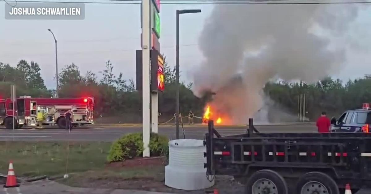 U.P. police chase ends in fiery gas station crash, arrest of shooting suspect
