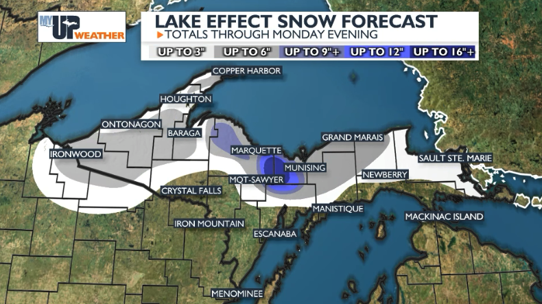 Lake effect snow adds up through Monday | Weather | myupnow.com
