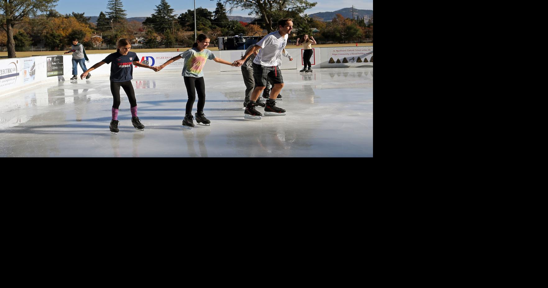 Summery weather, wintry diversion Napa on Ice opens new skating season