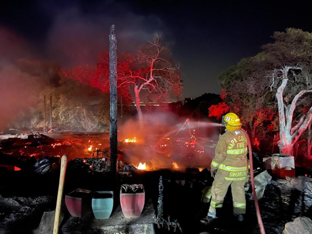 Grandview Avenue house fire in Napa County