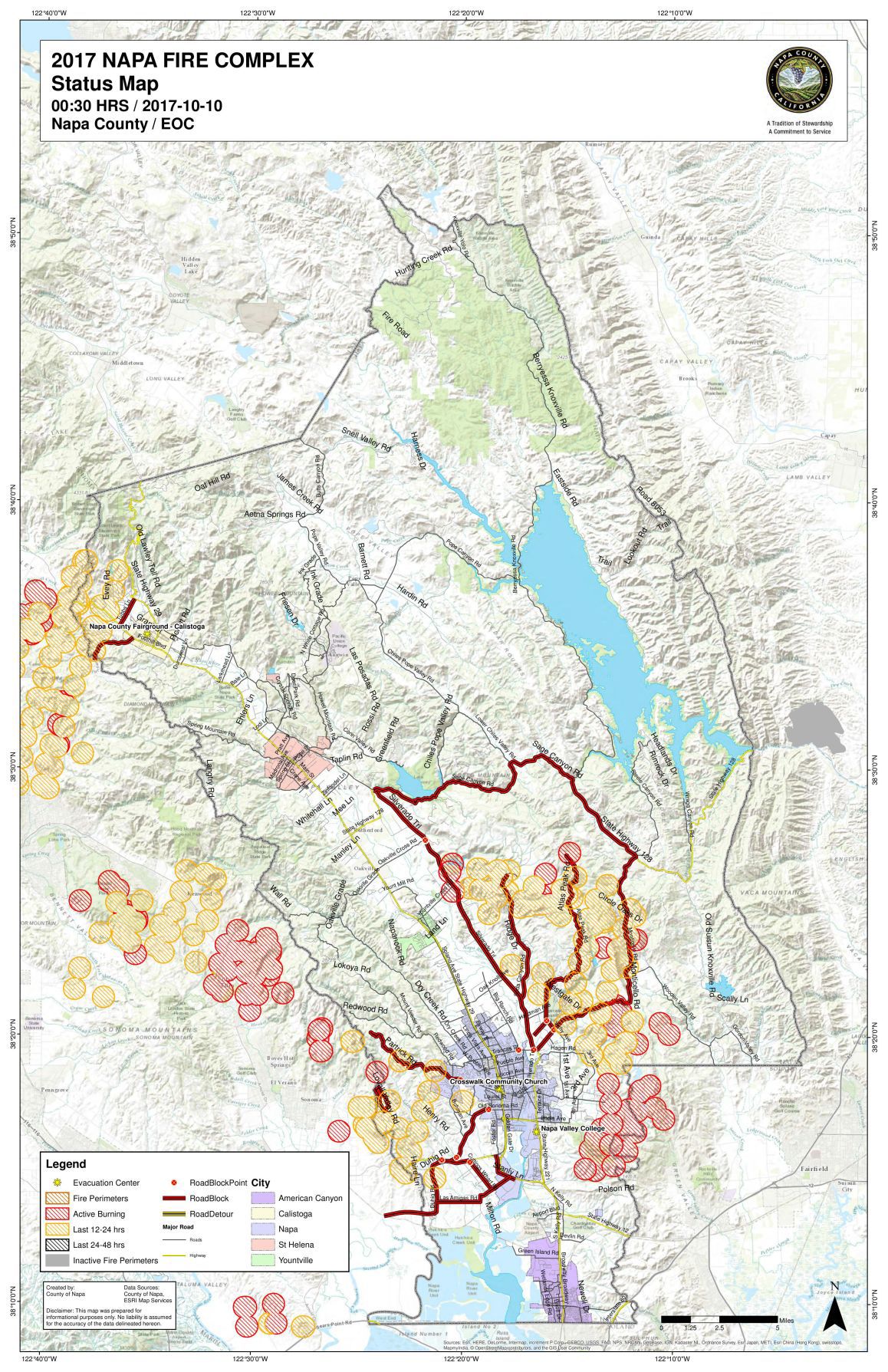 Napa County releases map of fire areas  Local News 