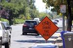 Bicycle lanes on Soscol Avenue, Napa