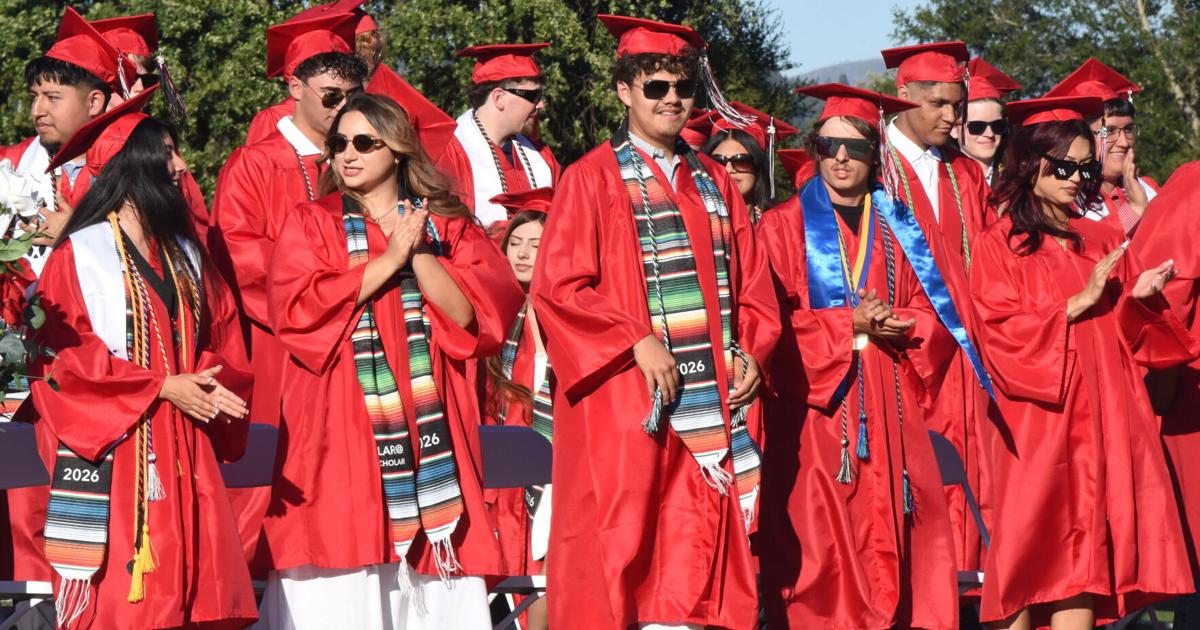 St. Helena High School Class of 2026 graduates, looking back and forward