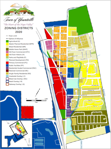 Yountville zoning map