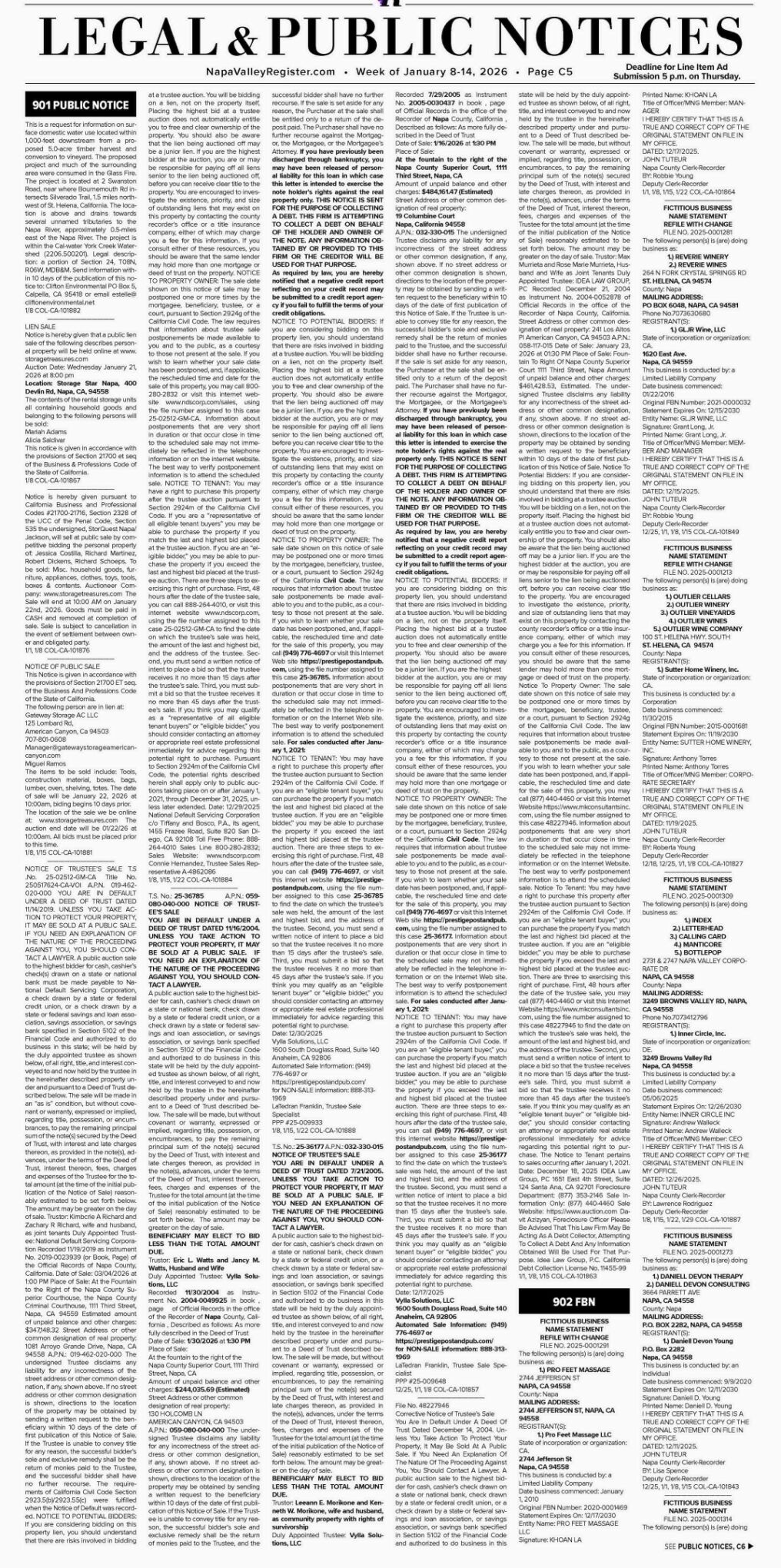 Page C05 | Napa Valley Register E-edition | napavalleyregister.com