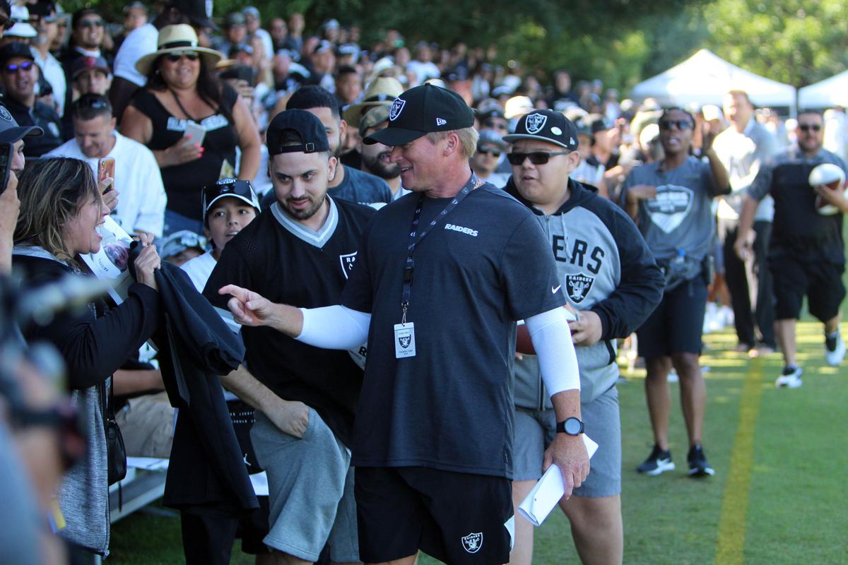 Oakland Raiders open training camp in Napa