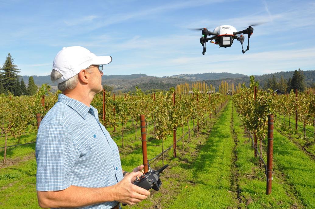 Drones take to the skies over Napa Valley vineyards