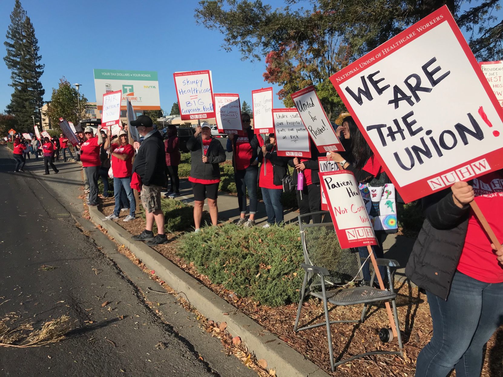 Napa's Queen of the Valley workers hold one-day strike