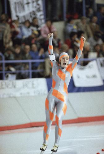 1988: Bonnie Blair wins America's second gold medal at the Winter Olympics in world-record time