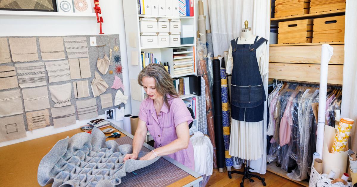 Yolotli of napa makes handmade artwork and attire from material Yolotli of napa makes handmade artwork and attire from material