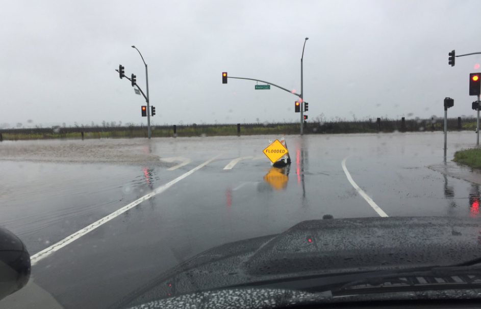 Highways 12/121 flooded