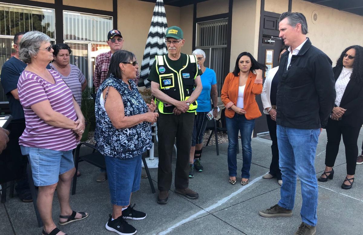 Governor Newsom Visits Napa County Speaks With Amcan Mobile Home Park Residents Local News Napavalleyregister Com