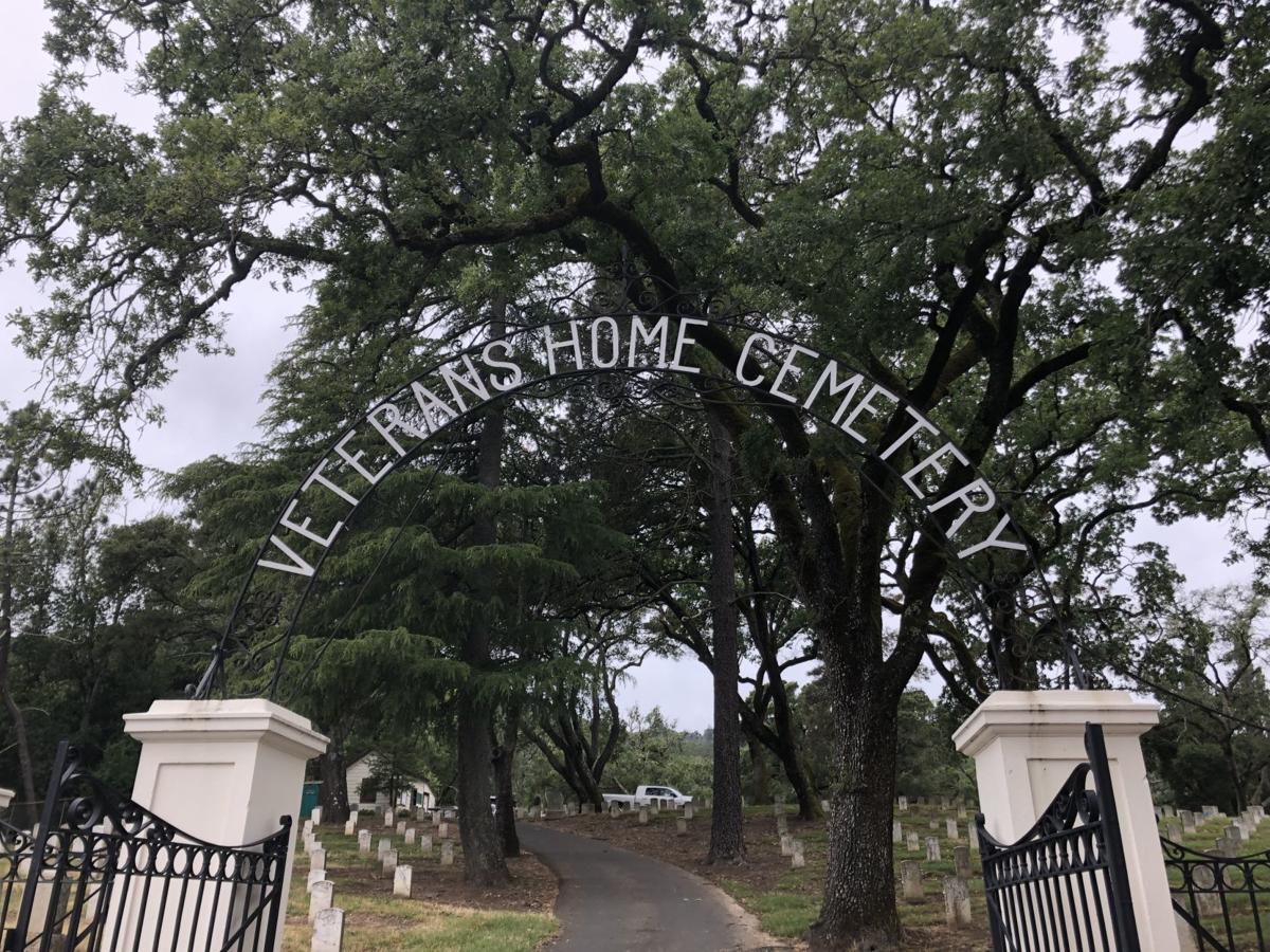 Volunteer gravestone cleanup at the Yountville Veterans Home