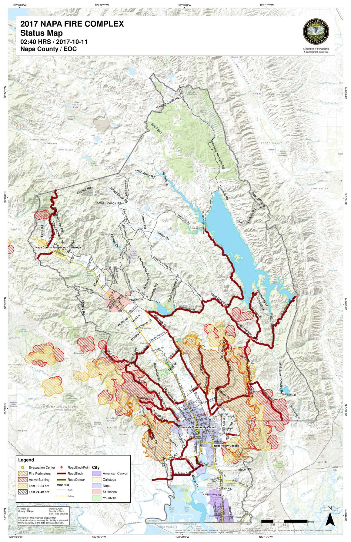 napa county cal fire map