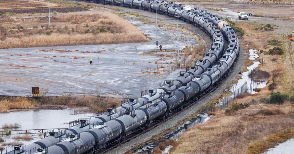 Napa Pipe becomes temporary home to hundreds of train cars | Business ...