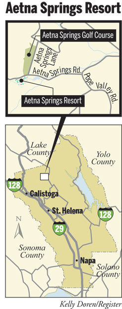 Aetna Springs Resort map