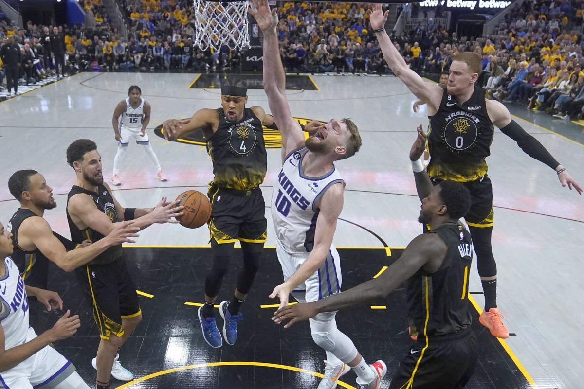 NBA Playoffs: Warriors center Kevon Looney dominates Kings