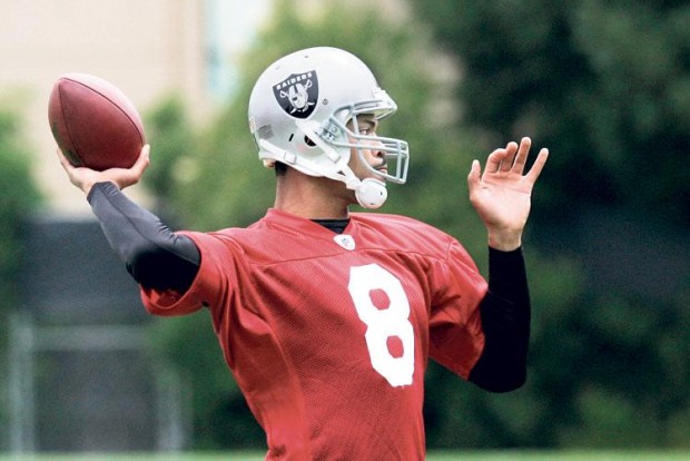 Oakland Raiders quarterback Jason Campbell during their NFL