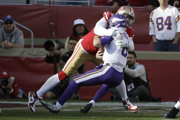 49ers win 1st playoff game in 6 years, 27-10 over Vikings –