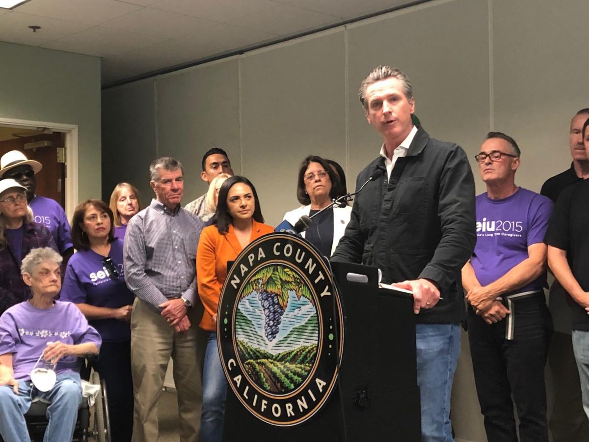 Governor Newsom Visits Napa County Speaks With Amcan Mobile Home Park Residents Local News Napavalleyregister Com