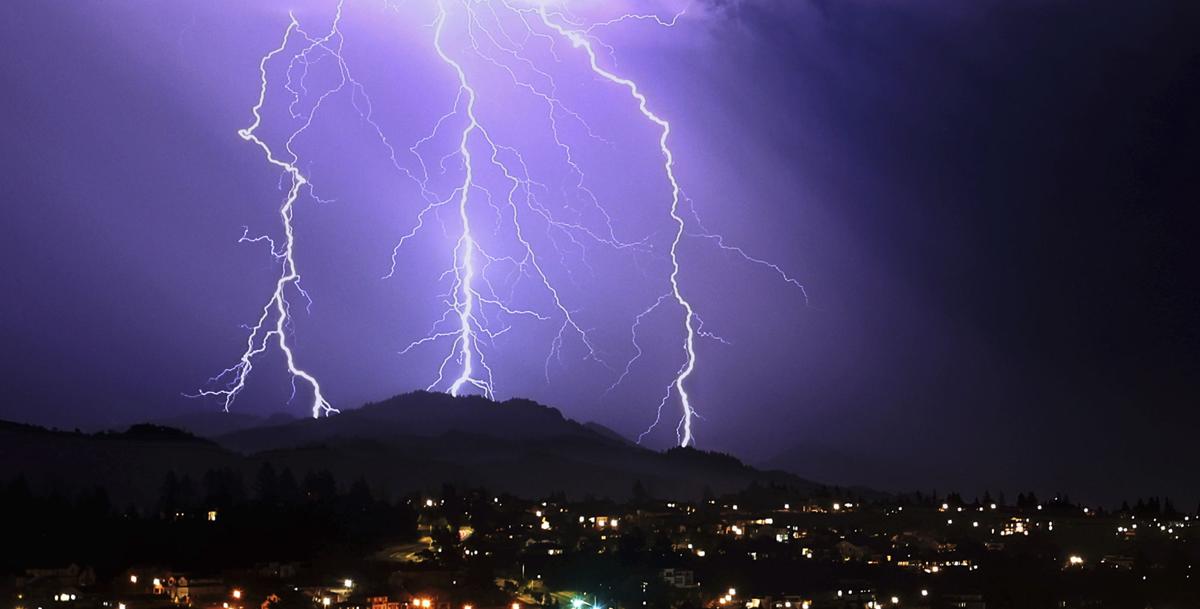 California lightning storm