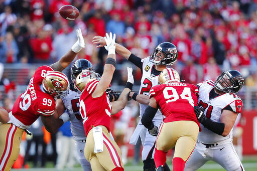 NFL: Matt Ryan, Falcons rally in final seconds, stun 49ers 29-22