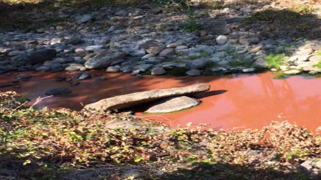 Milliken Creek Ran Weirdly Red Near Silverado Resort On Wednesday