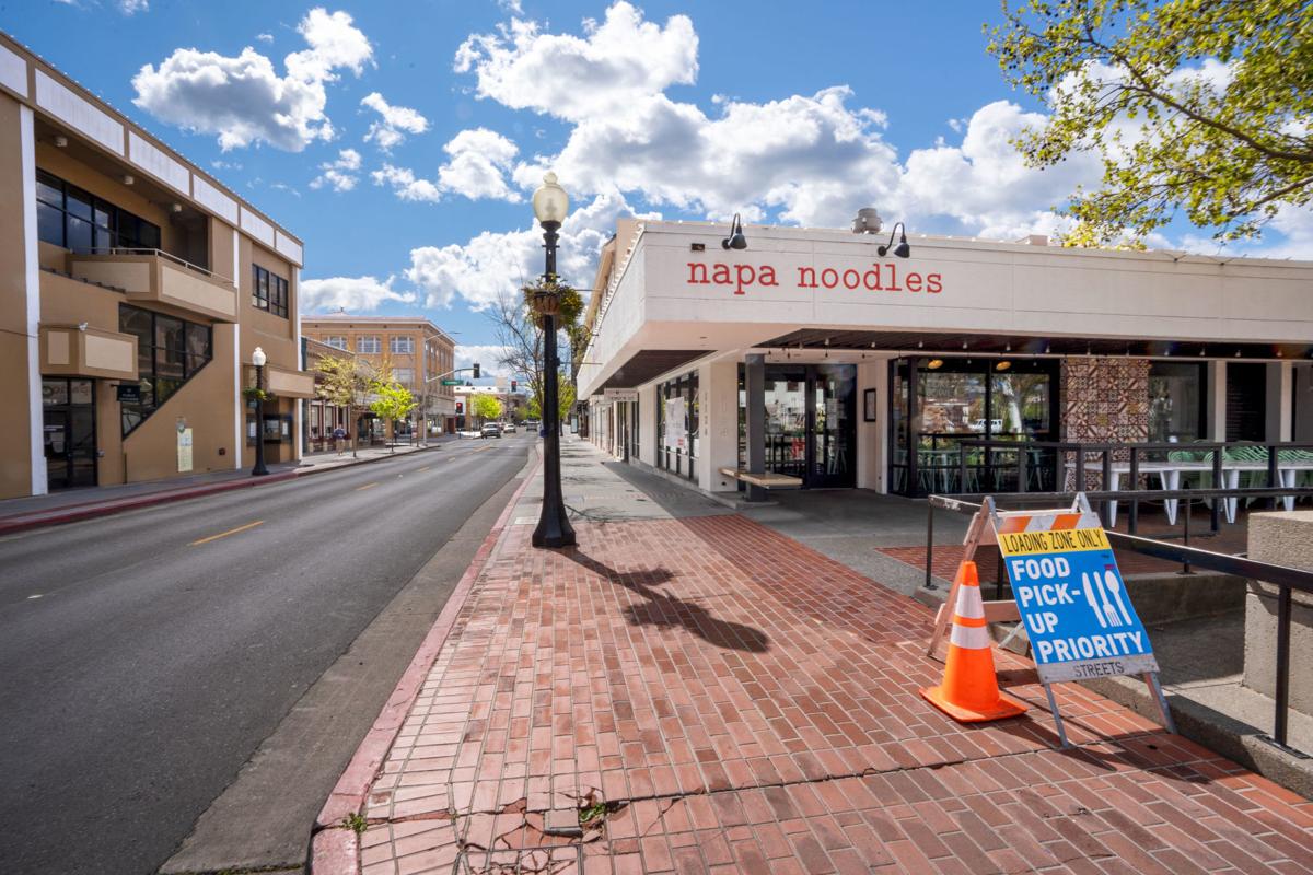 Napa food pickup sign First Street